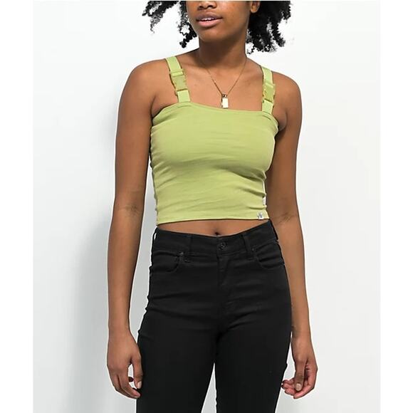 Ninth Hall Lyleson Sweet Pea Buckle Strap Tank Top Green Size Medium - Picture 1 of 9